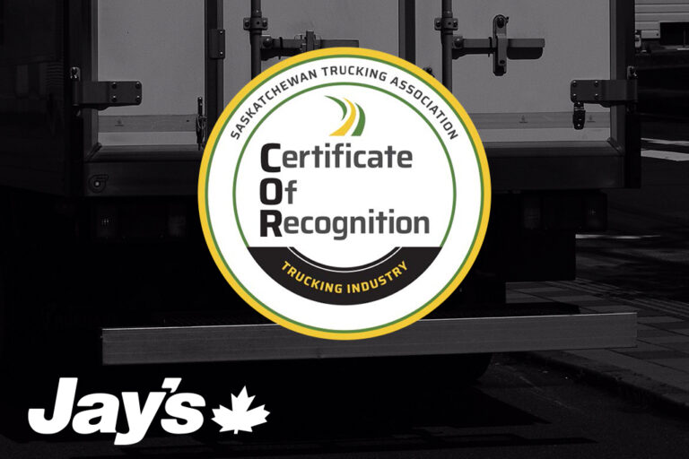 Certificate of Recognition - Trucking Industry